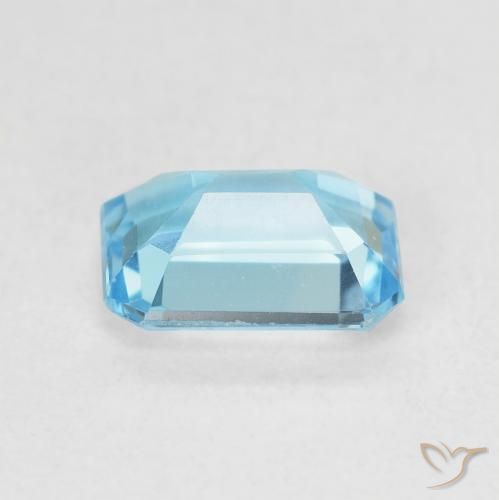 Topaze Bleu Suisse naturelle Octogone / coupe Émeraude, 1.88 ct, VVS