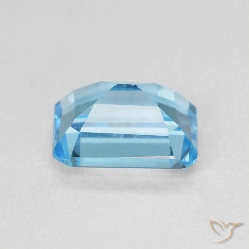 Topaze Bleu Suisse naturelle Octogone / coupe Émeraude, 2.00 ct, VVS