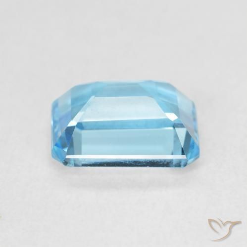 Topaze Bleu Suisse naturelle Octogone / coupe Émeraude, 2.04 ct, VVS