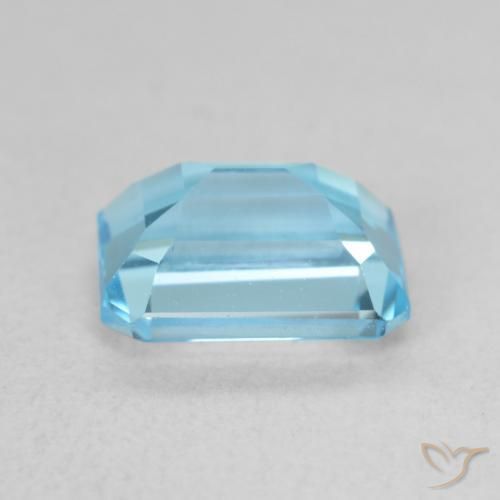 Topaze Bleu Suisse naturelle Octogone / coupe Émeraude, 2.18 ct, VVS