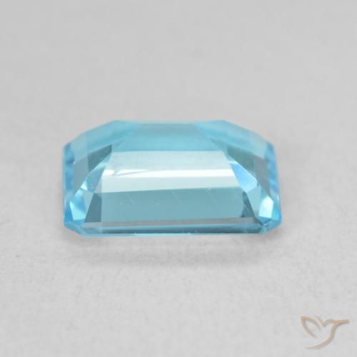 Topaze Bleu Suisse naturelle Octogone / coupe Émeraude, 1.82 ct, VVS
