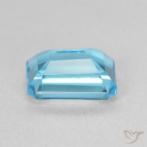 Topaze Bleu Suisse naturelle Octogone / coupe Émeraude, 2.09 ct, VVS