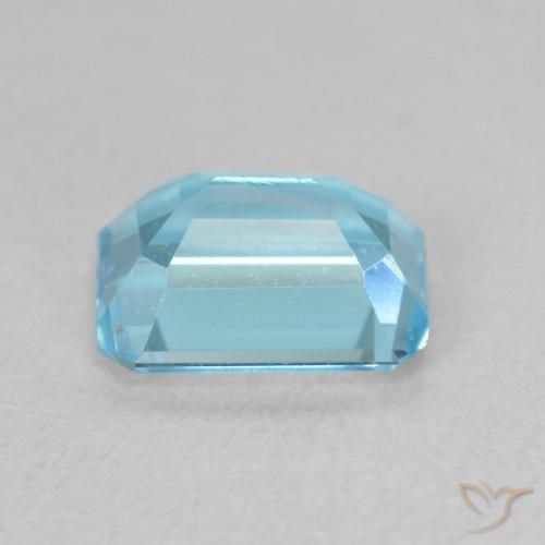 Topaze Bleu Suisse naturelle Octogone / coupe Émeraude, 1.96 ct, VVS