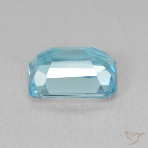 Topaze Bleu Suisse naturelle Octogone / coupe Émeraude, 1.96 ct, VVS