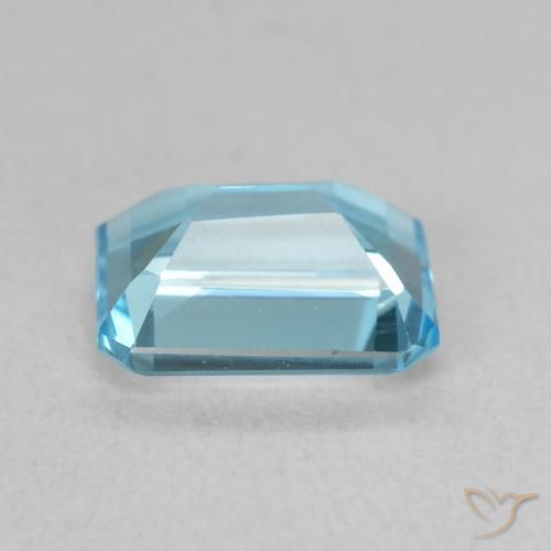 Topaze Bleu Suisse naturelle Octogone / coupe Émeraude, 1.99 ct, VVS