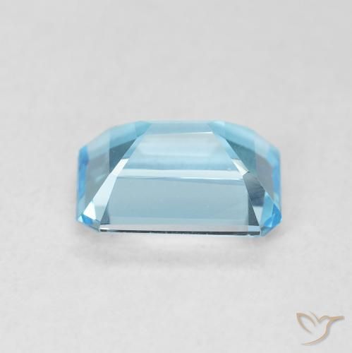 Topaze Bleu Suisse naturelle Octogone / coupe Émeraude, 1.76 ct, VVS