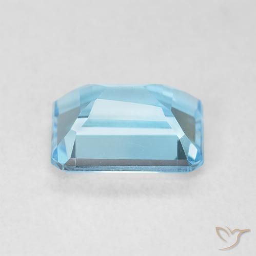 Topaze Bleu Suisse naturelle Octogone / coupe Émeraude, 2.06 ct, VVS
