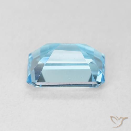 Topaze Bleu Suisse naturelle Octogone / coupe Émeraude, 1.90 ct, VVS