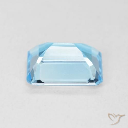 Topaze Bleu Suisse naturelle Octogone / coupe Émeraude, 1.79 ct, VVS