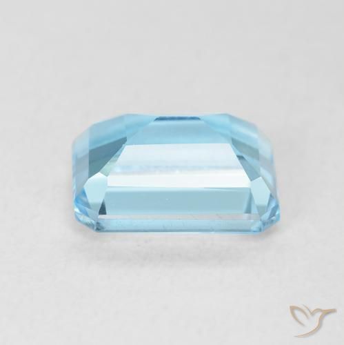 Topaze Bleu Suisse naturelle Octogone / coupe Émeraude, 2.13 ct, VVS