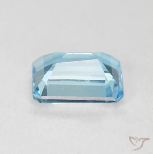Topaze Bleu ciel naturelle Octogone / coupe Émeraude, 2.04 ct, VVS