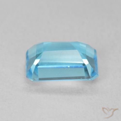 Topaze Bleu Suisse naturelle Octogone / coupe Émeraude, 1.85 ct, VVS