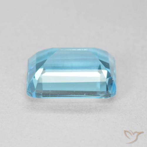 Topaze Bleu Suisse naturelle Octogone / coupe Émeraude, 2.06 ct, VVS