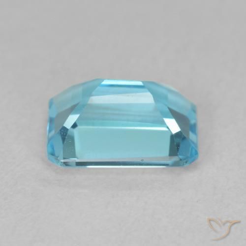 Topaze Bleu Suisse naturelle Octogone / coupe Émeraude, 1.91 ct, VVS