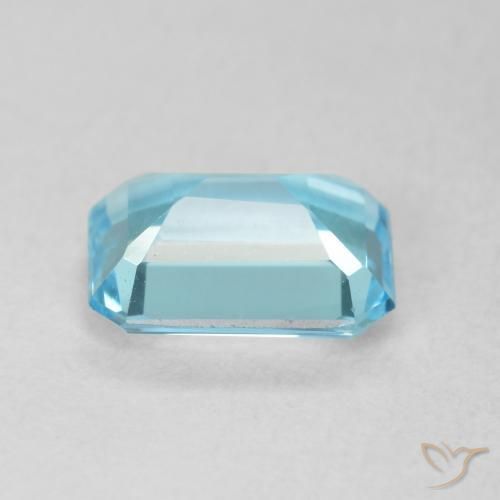 Topaze Bleu ciel naturelle Octogone / coupe Émeraude, 1.82 ct, VVS