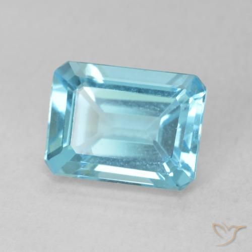 Topaze Bleu maya profond naturelle Octogone / coupe Émeraude, 2.15 ct, VVS