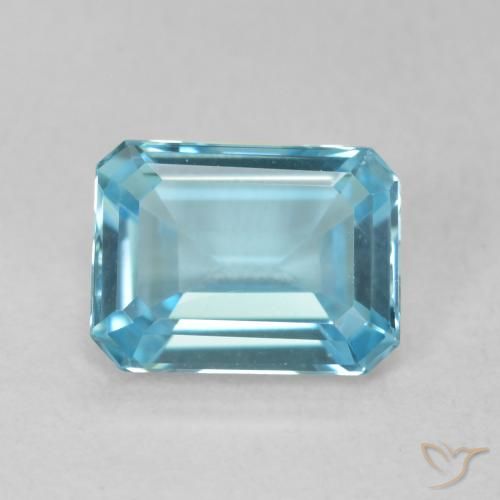 Topaze Bleu bébé naturelle Octogone / coupe Émeraude, 1.87 ct, VVS