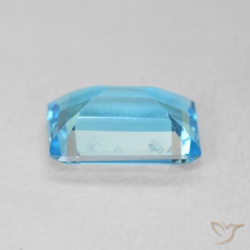 Topaze Bleu Suisse naturelle Octogone / coupe Émeraude, 1.65 ct, VVS