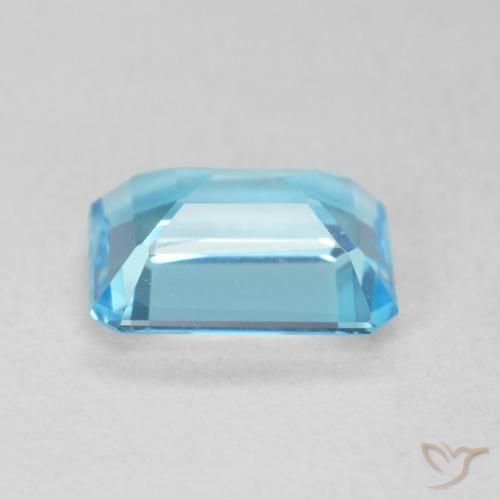 Topaze Bleu Suisse naturelle Octogone / coupe Émeraude, 1.88 ct, VVS