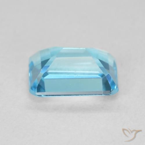 Topaze Bleu Suisse naturelle Octogone / coupe Émeraude, 2.00 ct, VVS