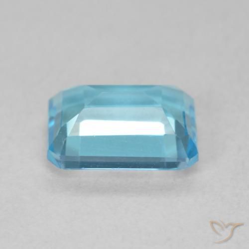 Topaze Bleu Suisse naturelle Octogone / coupe Émeraude, 2.03 ct, VVS