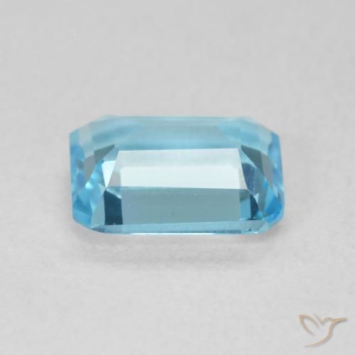 Topaze Bleu Suisse naturelle Octogone / coupe Émeraude, 1.93 ct, VVS
