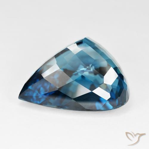 Topaze Bleu Londres naturelle En forme de poire, 95.69 ct, IF
