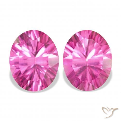 6.11ctw Naturel Rose vif Topaze, ovale, VS