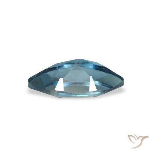 Topaze Bleu Londres naturelle Marquise, 0.68 ct, VS