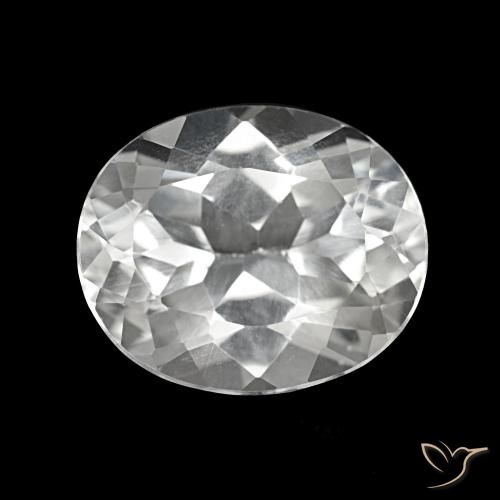 Topaze Blanc clair naturelle Coupe ovale, 5.94 ct, VS