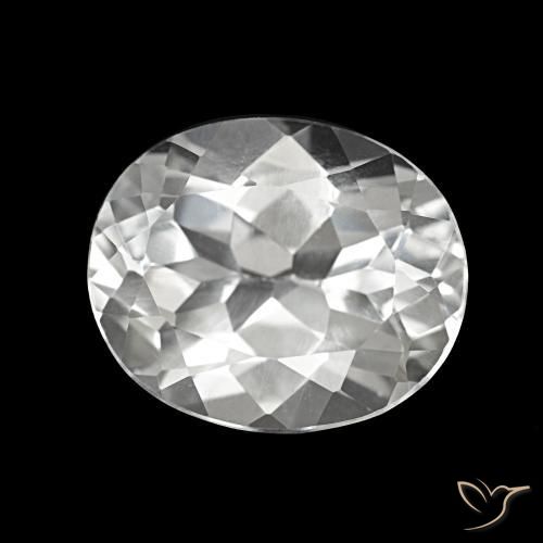 Topaze Blanc clair naturelle Coupe ovale, 5.94 ct, VS