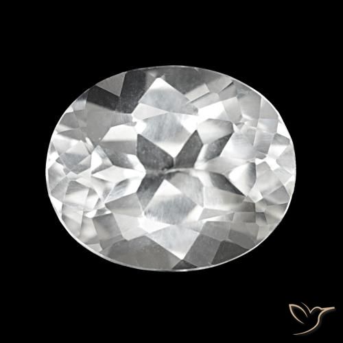 Topaze Blanc naturelle Coupe ovale, 5.79 ct, VVS-VS