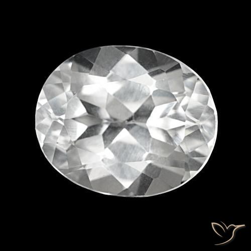 Topaze Blanc naturelle Coupe ovale, 5.79 ct, VVS-VS