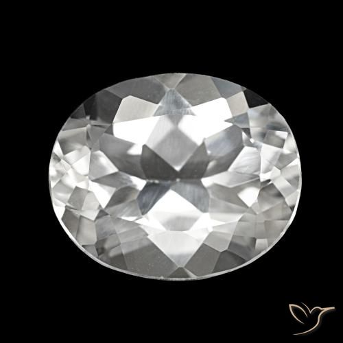 Topaze Blanc naturelle Coupe ovale, 5.53 ct, VVS-VS
