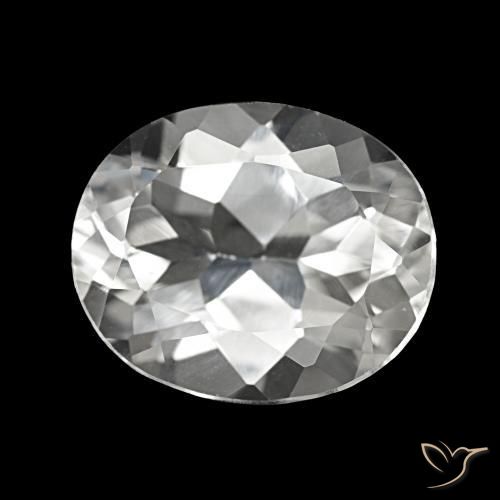 Topaze Blanc naturelle Coupe ovale, 5.53 ct, VVS-VS