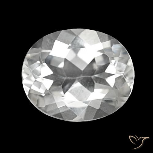 Topaze Blanc naturelle Coupe ovale, 5.60 ct, VVS
