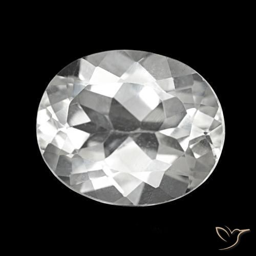 Topaze Blanc naturelle Coupe ovale, 5.60 ct, VVS