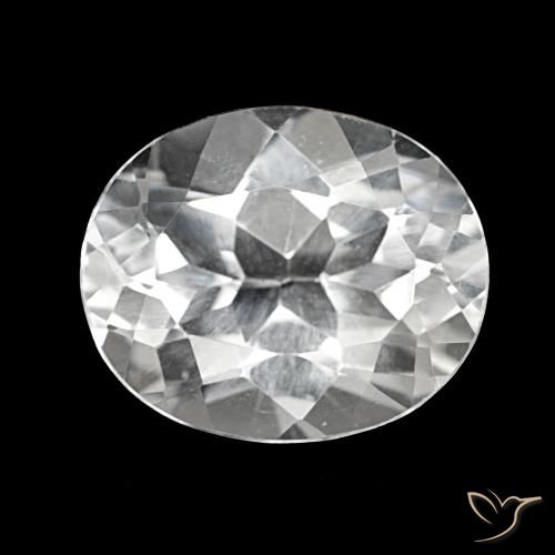 Topaze Blanc naturelle Coupe ovale, 5.69 ct, VS