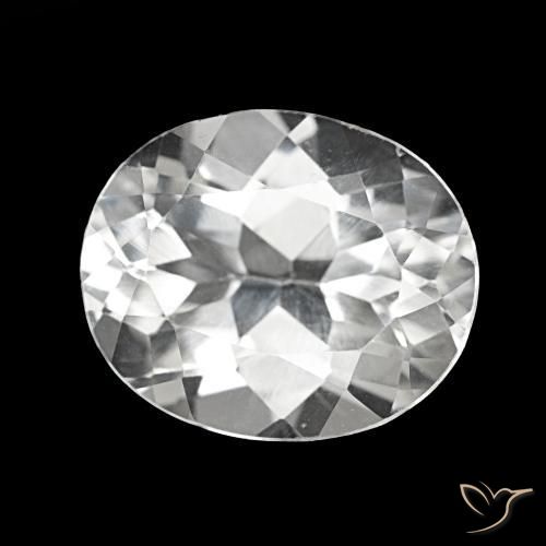 Topaze Blanc naturelle Coupe ovale, 5.69 ct, VS