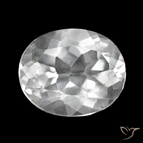 Topaze Blanc naturelle Coupe ovale, 5.72 ct, VVS-VS