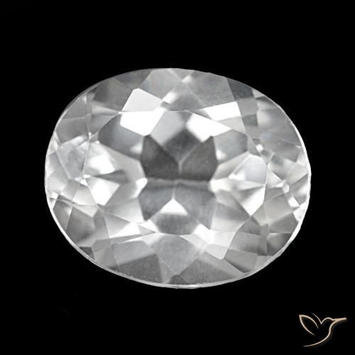Topaze Blanc naturelle Coupe ovale, 5.72 ct, VVS-VS