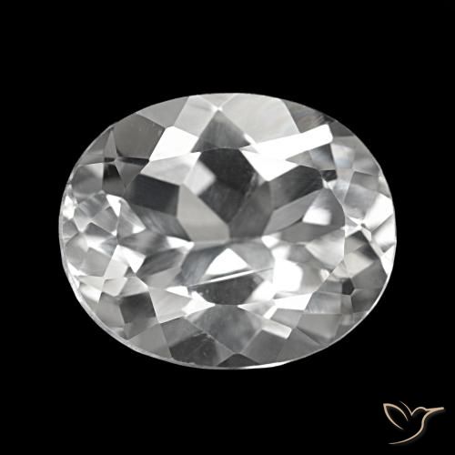 5.76ct Blanc clair Topaze Pierres précieuses, ovale, VVS-VS