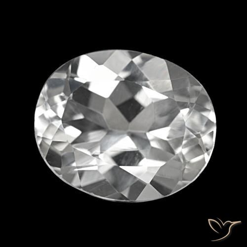 Topaze Blanc clair naturelle Coupe ovale, 5.76 ct, VVS-VS