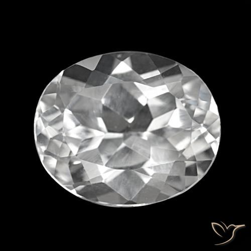 Topaze Blanc clair naturelle Coupe ovale, 6.13 ct, VVS