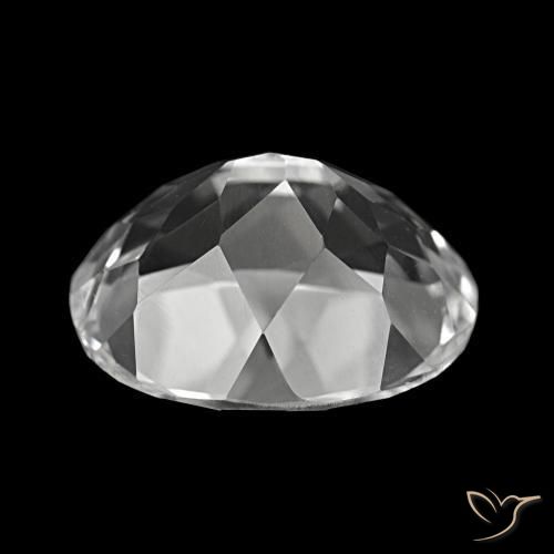 Topaze Blanc clair naturelle Coupe ovale, 6.13 ct, VVS