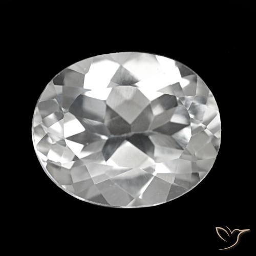 Topaze Blanc naturelle Coupe ovale, 5.50 ct, VVS-VS