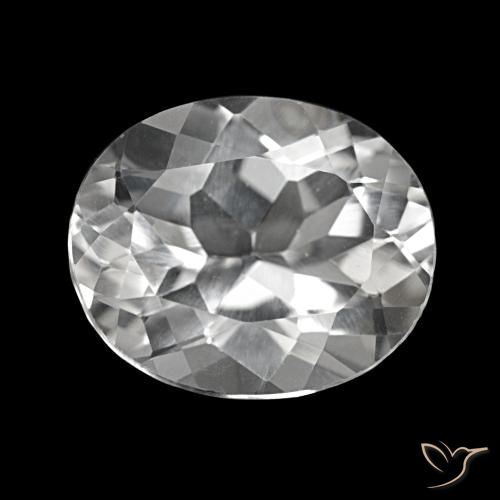 Topaze Blanc clair naturelle Coupe ovale, 5.74 ct, VVS