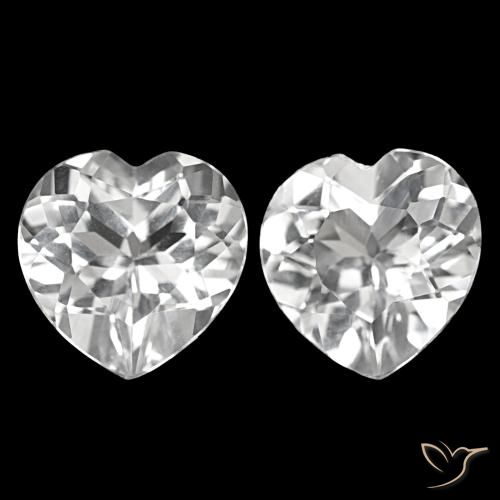 Shop natural 7.79ct Blanc clair Topaze gems, Forme de coeur, from Brésil at GemSelect. In stock, global shipping!