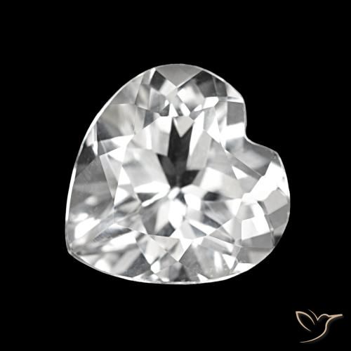 Topaze Blanc naturelle Forme de coeur, 3.55 ct, VVS-VS