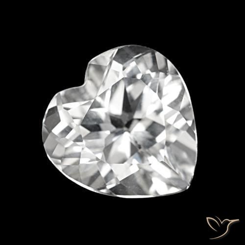 Topaze Blanc naturelle Forme de coeur, 3.55 ct, VVS-VS